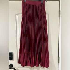 Pleated Maxi Skirt